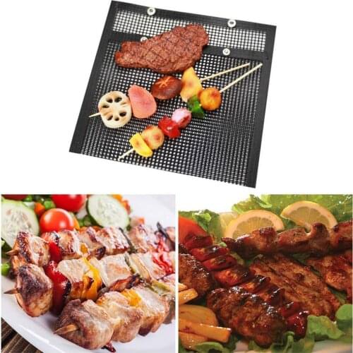 Non Stick BBQ Mesh Grill Bags High Temperature Resistant Reusable Easy to Clean Barbecue Grilling Accessories for Outdoor Grill
