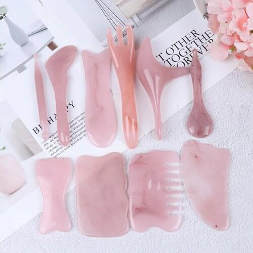 1Pc Guasha Board Natural Stone/Synthetic Resin Scraper Chinese Gua Sha Tool For Face Neck Back Body Acupuncture Pressure Therapy