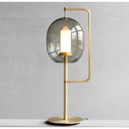 Modern led glass led wood study lamp lampara escritorio decoracao para casa bedroom dining room abajur de mesa