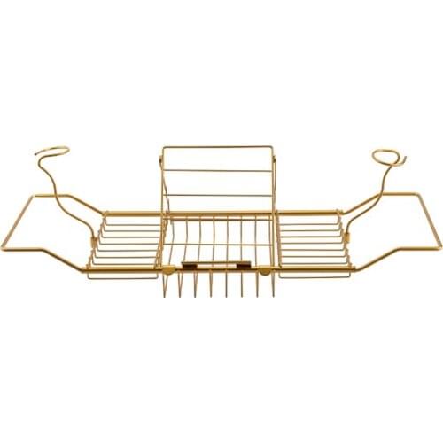 Draining Telescopic Bathtub Rack, Bathroom Bathtub Storage Rack, Wine Rack, Tablet Phone Rack