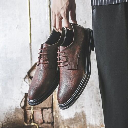 Handmade Mens Oxford Shoes Genuine Leather Mens Dress Shoes Classic Business Formal Shoes for Men