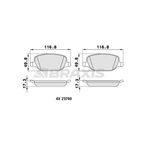 REAR BRAKE BALATASI ALFA LANCIA 159 BRERA THESIS 77363818