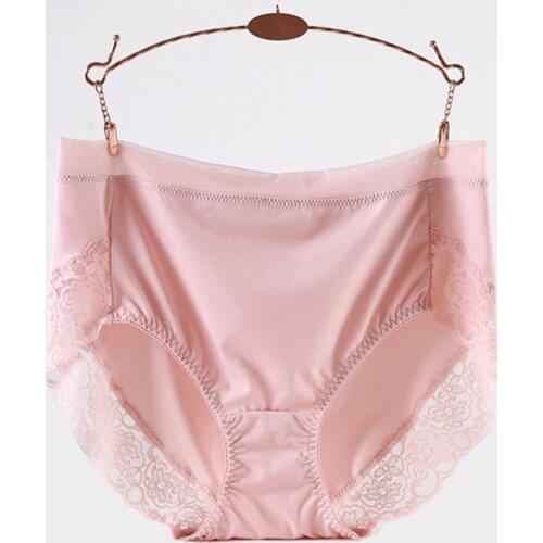 RUIN LN M-4L Womens milk silk panties seamless ultra-thin underwear lace panties ladies underwera