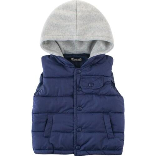 HOT 2020 new winter kids warm vest boy girl thick Sleeveless Hoodie coat baby toddler fashion sport Childrens clothing clothes