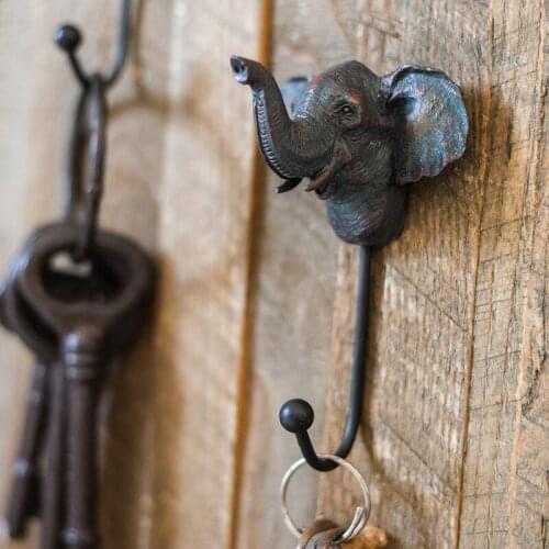 Beast Head Wall Mounted Hoy Resin Elephant Giraffe Zebra Pendant Decoration Retro Literary Decoration Art European Style