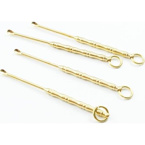 1Pcs Ear Cleaner Ear Wax Pickers Brass Earpick Wax Remover Curette Ear Pick Cleaner Ear Cleaner Spoon Care Ear Clean Tool