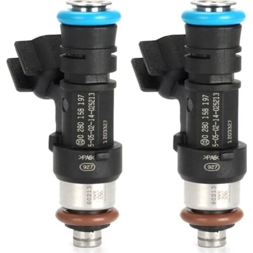 2PCS Fuel Supply Gas Injector Nozzle 0280158197 for Polaris Ranger XP Crew RZR 800 Replacement