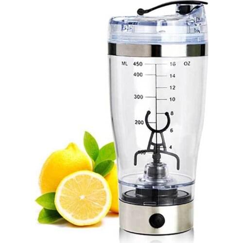 450ML Portable Size Low Noise Electric Protein Hand Held Drink Shaker Mixer Tornado Vortex Blender Cup Bottle