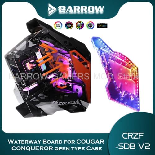 Barrow Distro Plate for COUGAR CONQUEROR open type Case Water Way Plate Motherboard AURA LRC2.0(5V 3Pin) CRZF-SDB V2