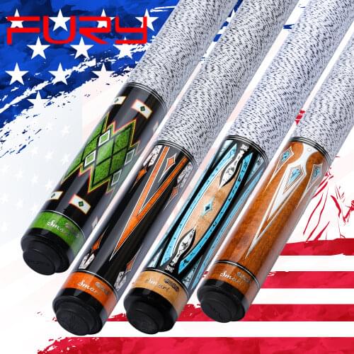 FURY DP Series Pool Cue Stick Kit Billiard Cue Professional 13mm Tiger Everest M Tip Hard Maple HTE Shaft White Fiber Ferrule