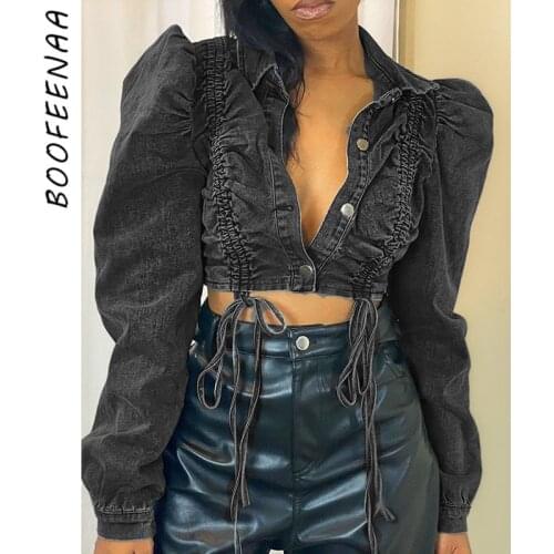 Женские джинсовые куртки BOOFEENAA China At AliExpress