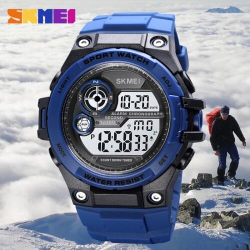 Top Brand SKMEI Sport Watch Luxury 2 Time Countdown G Sytle Shock Watches Fashion Mens Clock Waterproof Luminous Wristwatch