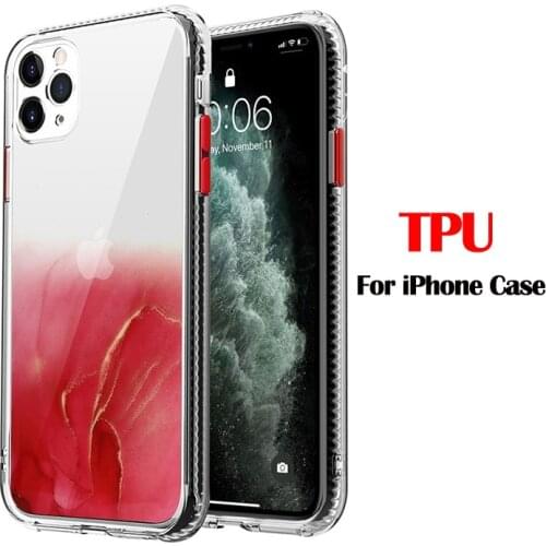 TPU Phone Case on For iPhone 12 11 Pro Max 12 Mini 7 8 Plus Protection Case For iPhone X XR XS Max Shockproof Soft Back Cover