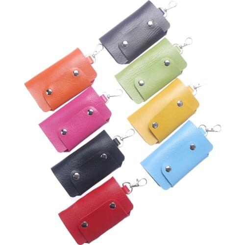PU Leather Housekeeper Holders Car Key Chain Key Holder Bag Case Wallet Cover