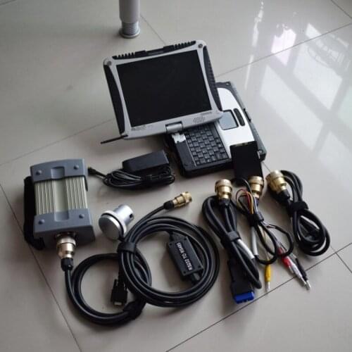 MB Star Diagnostic tool MB C3 multiplexer 5 cables with 2014.12v software ssd in cf-19 4G i5cpu Laptop touch screen toughbook