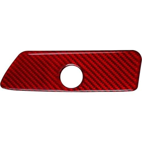 For Ford Explorer 2013-2018 Carbon Fiber Car Interior Co-Pilot Storage Box Handle Cover Sticker Accessories