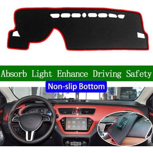 For JAC IEV7S 2017 2018 2019 Non-slip Bottom Dashboard Cover Car Decals Car Stickers Interior Car Accessories