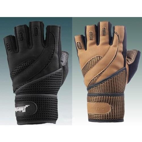 Men Gyms Body Building Brand Fitness Gloves Sports Workout Exercise Protection Non-slip breathable Long Wrist Wrap luvas Mittens
