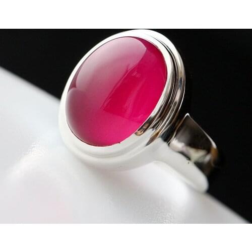 Ecoworld Ge silver jewelry wholesale manual with red corundum 925 Sterling Silver Ring retro Silver Ring Ms