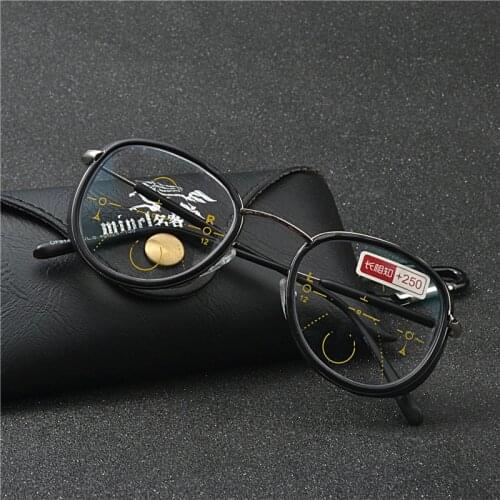Progressive Multifocal glasses Transition Sunglasses Photochromic Reading Glasses Men Points for Reader Near Far sight FML
