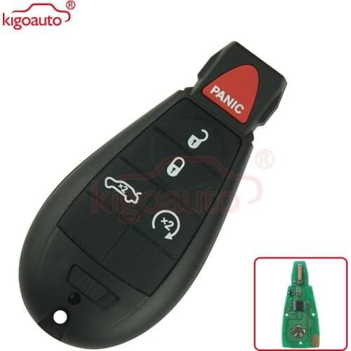 Kigoauto New keyless entry remote key fob Fobik 434MHZ 5 button for Chrysler Dodge Jeep Grand Caravan Cherokee Durango IYZ-C01C