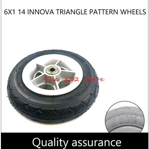 6x1 1/4 6 inch Wear‑Resisting pneumatic tire wheel with aluminum plastic rim hub for electric scooter Motorcycle
