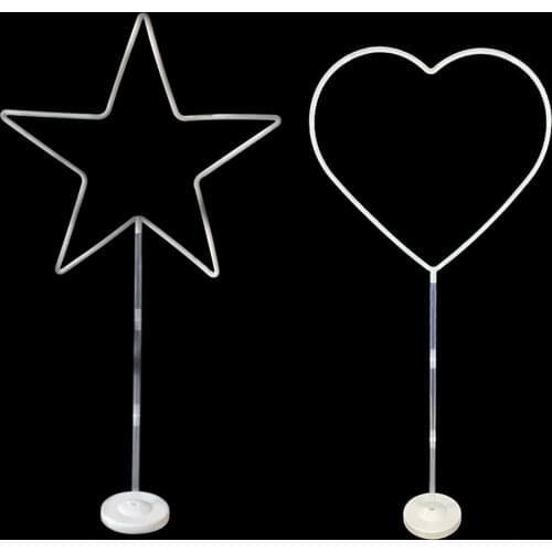 Round/Heart/Pentagram Balloons Stand Balloon Hoop Holder Arch Weddng Backdrop Ballon Frame Baby Shower Kids Birthday Party Decor
