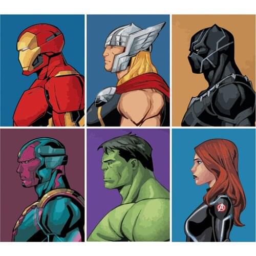 Картины-раскраски по номерам MARVEL China At AliExpress