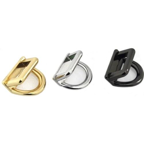 2pcs Metal Double Ring Hang Buckle Bag Side Clasp With Screws for Leather Craft Bag Strap Belt Handle Shoulder Shoes Accessories