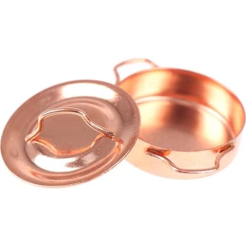 1Pcs 1/12 Dollhouse Miniature Accessories Mini Alloy Soup Pot with Food Simulation Kitchenware Model Toys for Doll House Decor