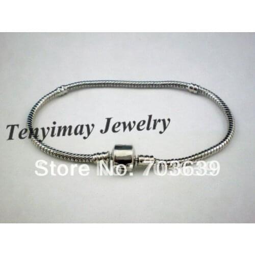 Fashion Alloy Snake Chain Bracelet, European Beaded Charm Bracelet 20pcs/Lot Free Shipping