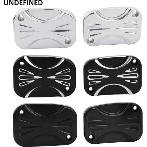 Motorcycle Brake Reservoir Master Cylinder Cover CNC Double Oil Cup Lid For Harley Touring Road King Ultra Electra Street Glide