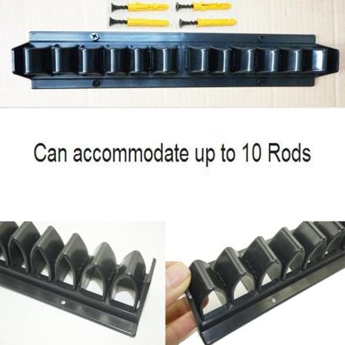 Wall Rack Fishing 10 Rod Rack Pole Holder Stand Storage Tool