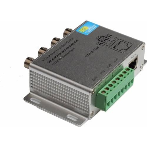 4CH 8CH Passive Video Balun For TVI CVI AHD Cameras CCTV Via Twisted Pairs UTP Video Balun 4CH Transceiver BNC To UTP RJ45