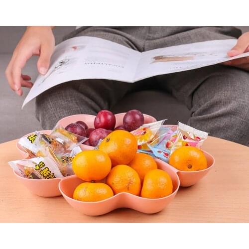 1PC Dried Fruit Tray Living Room Home Melon Fruit Plate Creative Love Snack Candy Tray Dessert Plate OK 0833
