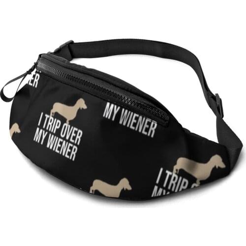 Dachshund Waist Bag Picture Polyester Waist Pack Fitness Men Bag