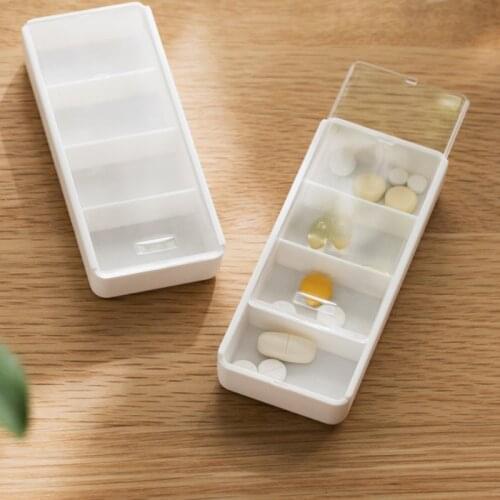 Direct selling portable travel pill boxes white small medicine compartment classification storage box