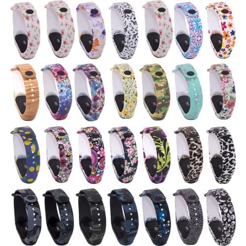 For Mi Band4 Wristband Silicone Varied Flowers Printing Bracelet For Mi Band3 4 Fashionable Sport Wrist Strap For Xiaomi Mi 3 4