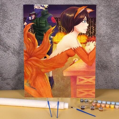 Cartoon Girl Woman Paint By Numbers Kit Acrylic Paints 40*50 Boards By Numbers Home Decor Crafts For Adults Wholesale