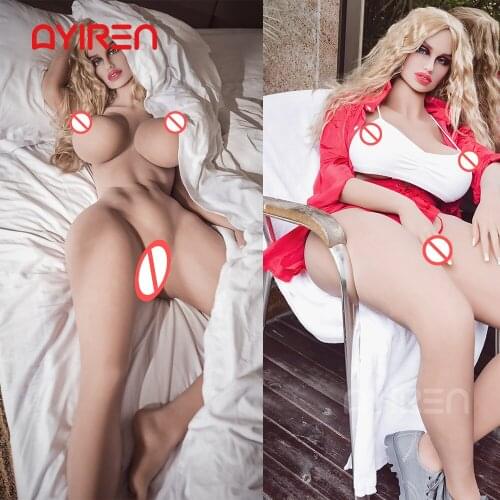 AYIREN 163cm Sex Doll Complete TPE with Metal Skeleton Blonde Muscle Female Silicone Love Toys for Sex 3 Holes Realistic Dolls