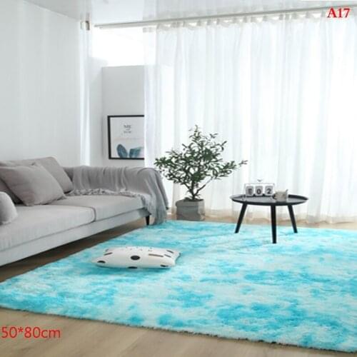 Nordic Plush Carpet Bedroom Mat Water Absorption Tie-Dyeing Rug Floor Blanket