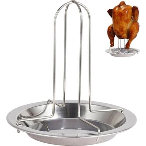 Chicken BBQ Roaster Rack Foldable Cooking Grilling Pan Tool Portable Duck Holder Grill Stand Roasting Holder Kitchen Gadgets
