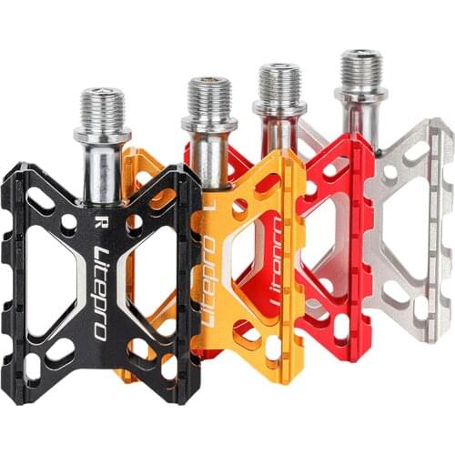 Folding Bike Pedals,Mountain Bicycle Pedal Sets,Aluminum Alloy DU Bearing Pedals 4.2x2.4inches MTB Bike Accessories