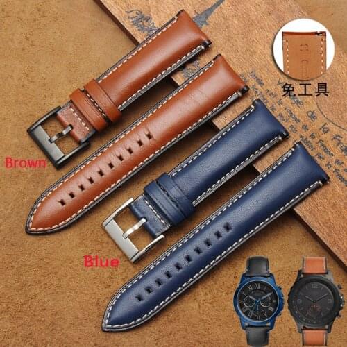 Top Fashion New Arrival Soft Durable genuine cowhide Leather Men Women Watch Strap 20mm 22mm 24mm Rich color watchband