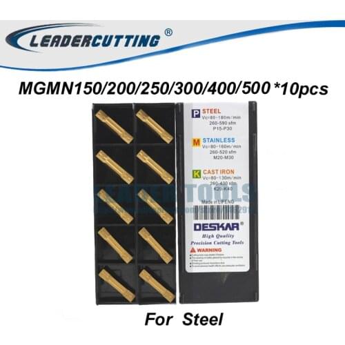 MGMN200-G MGMN250 MGMN300-M MGMN400-M MGMN500 LF9018*10pcs DESKAR Grooving carbide inserts for MGEHR/MGIVR,MGMN blade for Steel