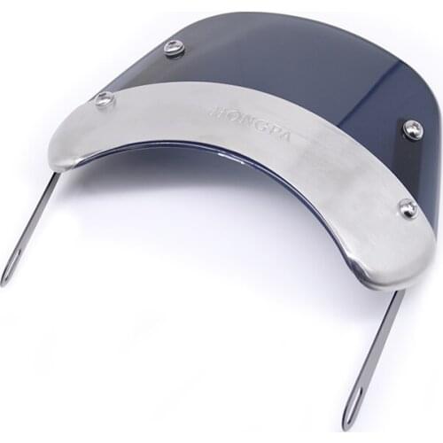 Universal Motorcycle Round Headlight 5 - 7" Windshield Windscreen For Harley Yamaha Suzuki Kawasali Honda