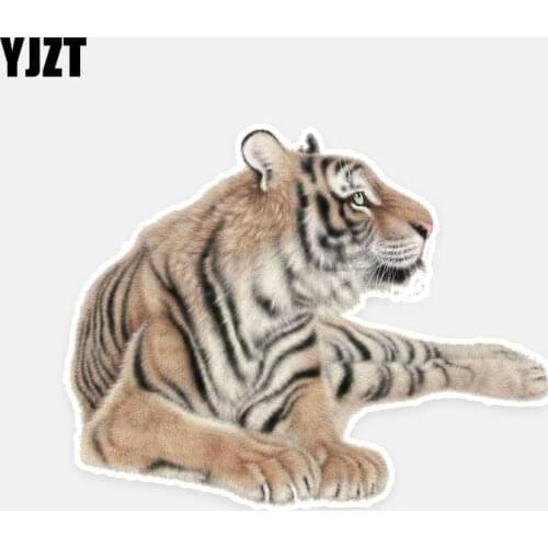 YJZT 17CM*13.3CM Personalized Animal Tiger Decorative Pattern Car Sticker Decal PVC 5-0533