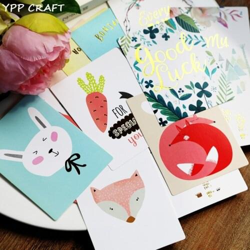 YPP CRAFT 20Pcs Good Luck Acid Free Colorful Paper Pocket Cards for Scrapbooking DIY Projects/Photo Album/Card Making Crafts