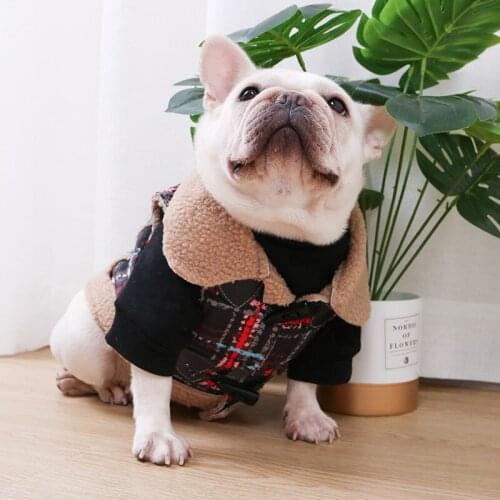 Winter French Bulldog Clothes Pug Clothing Frenchie Dog Coat Jacket Outfit Schnauzer Pet Costume Dropshipping Dog Apparel Vest