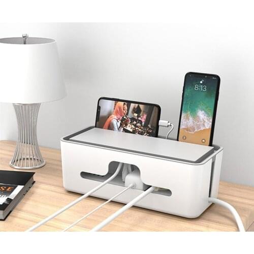 1 Pc Plastic Cable Organizer Household Nonslip Chic Storage Holder Multifunctional Desktop Wire Arrangement And Storage Box